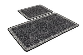 Mijölnir Paisley Djt Juego de alfombras de baño Negro, Antracita, Blanco
